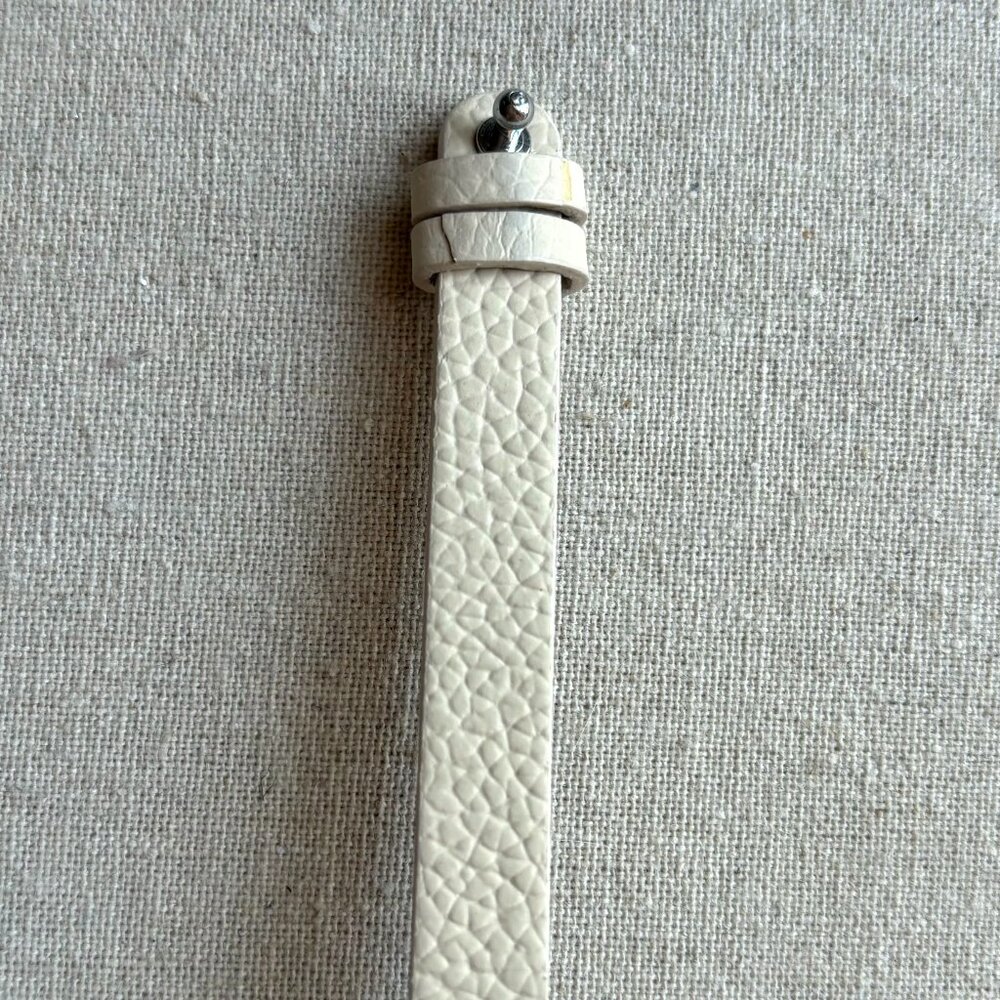 KEEP Leather Band in Pebbled Cream/Champagne